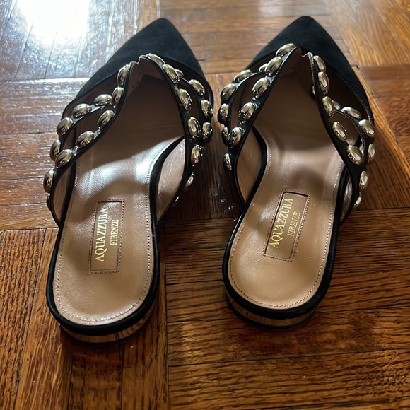 Aquazurra Black studded mules - Picture 6 of 11